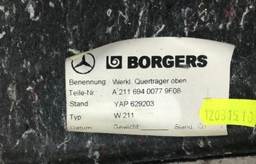 MERCEDES E W211 OSŁONA TAPICERKA KLAPY BAGAŻNIKA