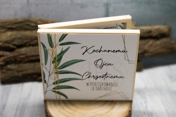 Podziękowanie dla Chrzestnych skrzyneczka komunia