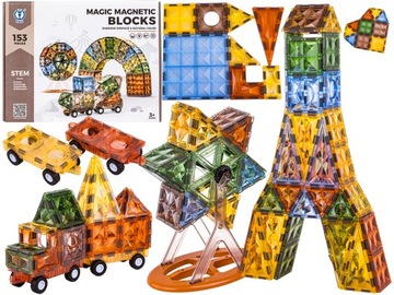 Магнитные конструкторы 3D фигурки транспортных средств 153 шт.