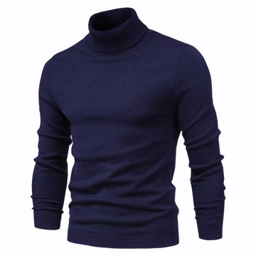 ELEGANCKI GOLF SWETER MESKI BAWELNA DZIANE SWETEY