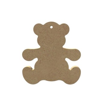 ZAWIESZKA DREWNIANA DO DEKORACJI MDF - MIŚ 10cm
