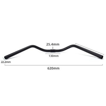 Рули, велосипедные рули, изогнутые рули, ручки M, 25,4 x 620 мм