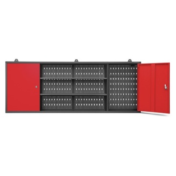 LEO JAN Nowak подвесной шкаф для инструментов для мастерской, антрацитовый и красный