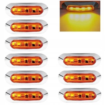 10 Szt Lampa obrysowa 4 led ledy obrysówka