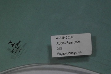 AUDI A7 4K8 SKLO (OKNO) DVEŘE PRAVÁ ZADNÍ 4K8845206