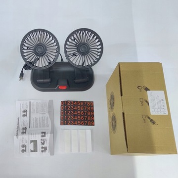 ДВОЙНОЙ АВТОМОБИЛЬНЫЙ ВЕНТИЛЯТОР 360° USB ВЕНТИЛЯТОР