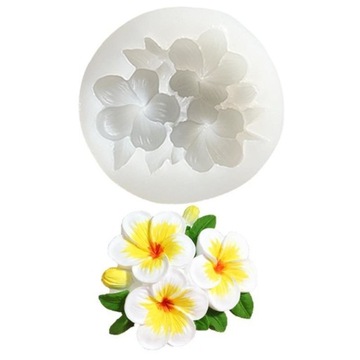 Forma silikonowa do świec wosku mydła gipsu odlewów KWIAT HAWAJSKI PLUMERIA