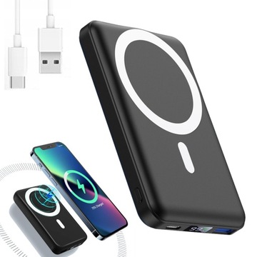 ИНДУКТИВНЫЙ POWERBANK ДЛЯ IPHONE 12 13 14 15 MINI WIRELESS 10000 мАч