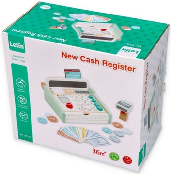 LELIN PASTEL ДЕРЕВЯННЫЙ КАССОВЫЙ АППАРАТ + СКАНЕР