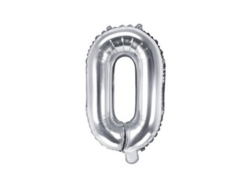 Balon foliowy litera O srebrna 35cm
