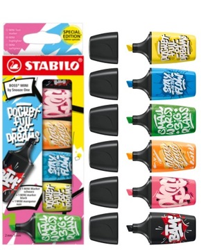 Zakreślacz Stabilo Boss Mini Snooze 6 kolorów
