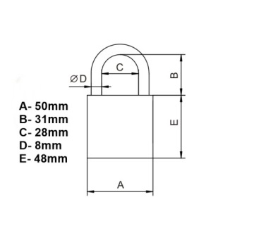 Навесной замок LOB KMM5 – система с одним ключом