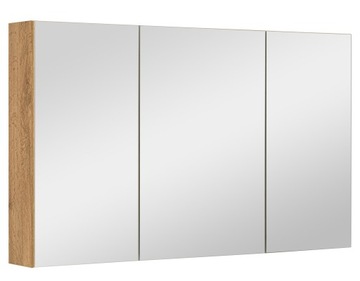 SZAFKA ŁAZIENKOWA Z LUSTREM LUSTRZANA WISZĄCA DO ŁAZIENKI DĄB WOTAN 100 cm