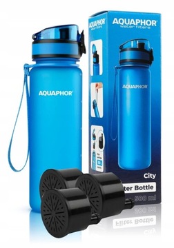 BIDON FILTR BUTELKA AQUAPHOR CITY BLUE + 3 WKŁADY