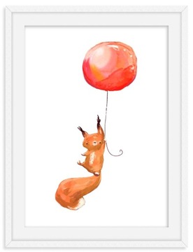BALONY ZWIERZĄTKA PLAKAT PLAKATY 61CMX91CM