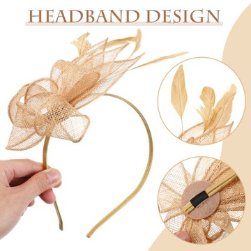 KOKTAJLOWA CZAPKA DAMSKA FASCYNATOR DO WŁOSÓW