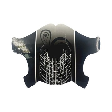 Szablony Formy Czarne Szerokie Manicure 100 Sztuk