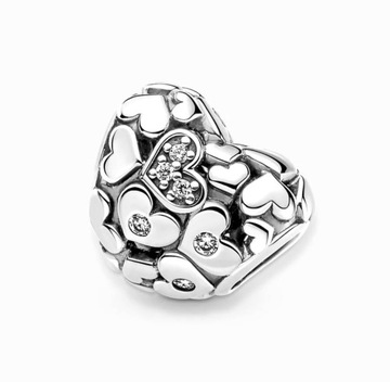 Pandora Charms Ażurowe Lśniące Serce 791061C01