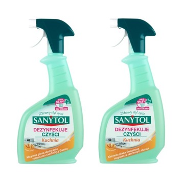 Spray czyszczenie kuchni SANYTOL Cytrusowy 2x500ml