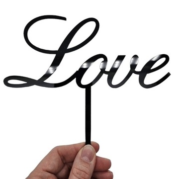 Фигурка-топпер для свадебного торта LOVE, украшение в разных цветах
