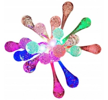 LAMPKI CHOINKOWE SOPLE KROPLE DESZCZU MULTI 20 LED