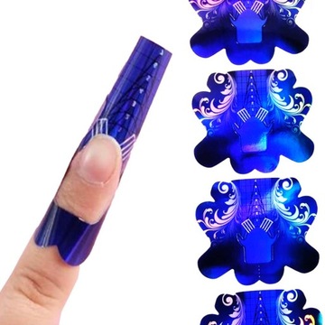 Шаблоны форм-удлинителей для бабочек, 50 шт., ШИРОКИЕ, синие.