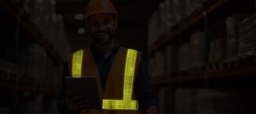 Вшитая призматическая светоотражающая лента, желтая 2,5