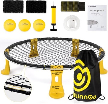 KOMPLETNY ZESTAW SMATCHBALL PREMIUM GRA ZESPOŁOWA MINI SIATKÓWKA NA PLAŻE