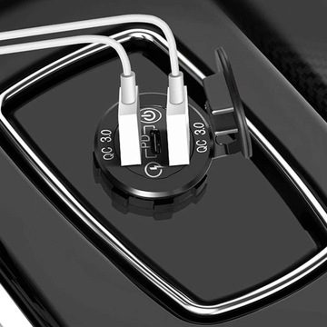 Автомобильное зарядное устройство Alogy Mini Car Charge со светодиодной розеткой для мотоциклов обеспечивает питание