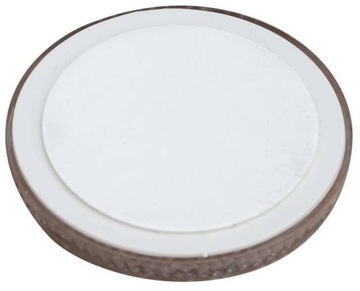 Odblask okrągły fi 60 mm biały z otworem