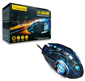 MYSZKA DLA GRACZY GAMINGOWA LED RGB SPIDER BLACK