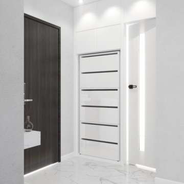 ВЫСОКИЙ СТОЛИК ДЛЯ ОБУВИ 60СМ, БЕЛЫЙ ГЛЯНЦЕВЫЙ