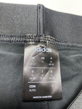 ADIDAS Essentials 3 Stripes CZARNE DRESY LEGINSY BIEGANIE SIŁOWNIA /XL