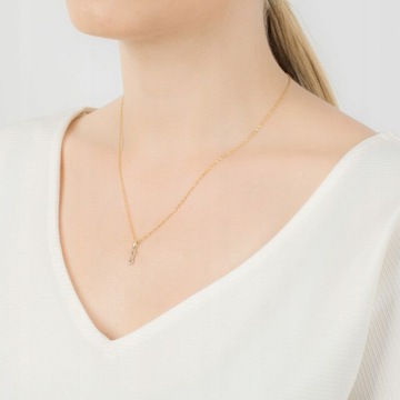 Золотой КУЛОН «БЕСКОНЕЧНОСТЬ» БЕСКОНЕЧНОСТЬ Цирконы