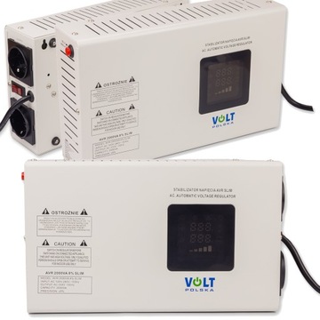 Stabilizator napięcia sieciowego Volt AVR 2000VA 8% SLIM wąska obudowa