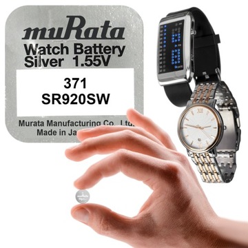 Bateria srebrowa mini Murata 371 / SR920SW / SR69 do zegarków 1 sztuka