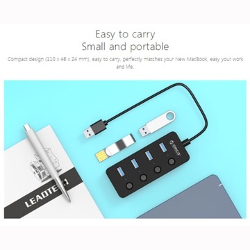 ORICO W9PH4-U3-V1 4 порта USB 3.0 Faceup Design HUB