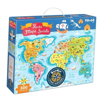 PUZZLE MAPA ŚWIATA 300 EL.