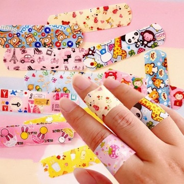 100pcs/Pack Cartoon Animal Pattern Band Aid Hemostasis Adhesive Bandages