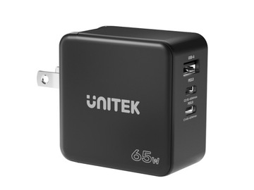 ładowarka sieciowa GaN USB-A, 2x USB-C PD 65W QC3.0 Unitek P1117B