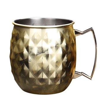 Кружка из кованой меди емкостью 18,6 унций/550 мл с нижней стороной