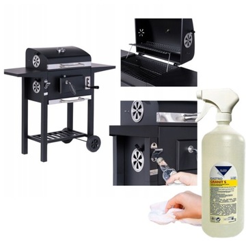 Grill węglowy + profesjonalny niemiecki środek