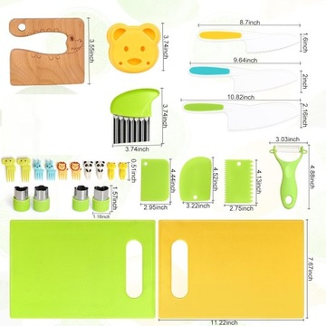 НАБОР БЕЗОПАСНЫХ НОЖЕЙ КУХОННЫЕ АКСЕССУАРЫ ДЛЯ ДЕТЕЙ MEGA SET XXL