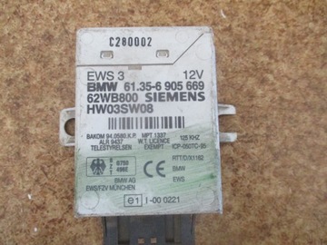 MODUŁ STEROWNIK IMMOBILIZERA BMW E46 62WB800