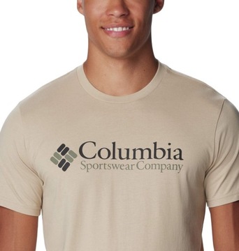 Koszulka Columbia CSC BASIC LOGO Tee-Ancient Fossil CSC Retro Logo M