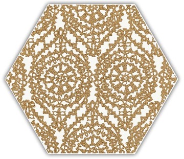 Shiny Lines gold Hex. A 19,8x17,1 Paradyż- dekor