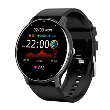 Zegarek Smartwatch męski Gravity sportowy czarny PULSOMETR SMS MUZYKA ALARM