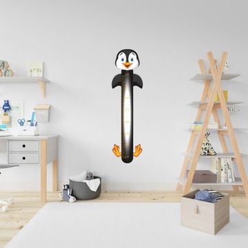 МЕРА ВЫСОТЫ, наклейка на стену ВЕСЕЛЫЙ ПИНГВИН