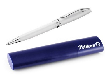DŁUGOPIS METALOWY JAZZ BIAŁY PERŁOWY PELIKAN W ETUI