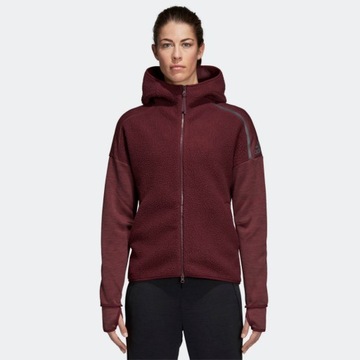 ADIDAS Z.N.E. CLIMAHEAT RED NIGHT BURGUNDY FZ HOOD